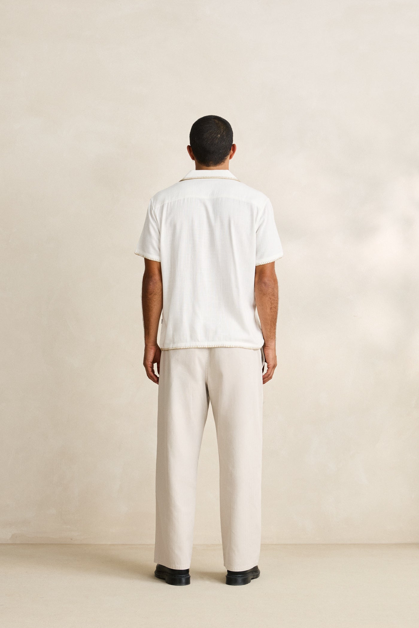 Linen Whip Stitch Ss Shirt