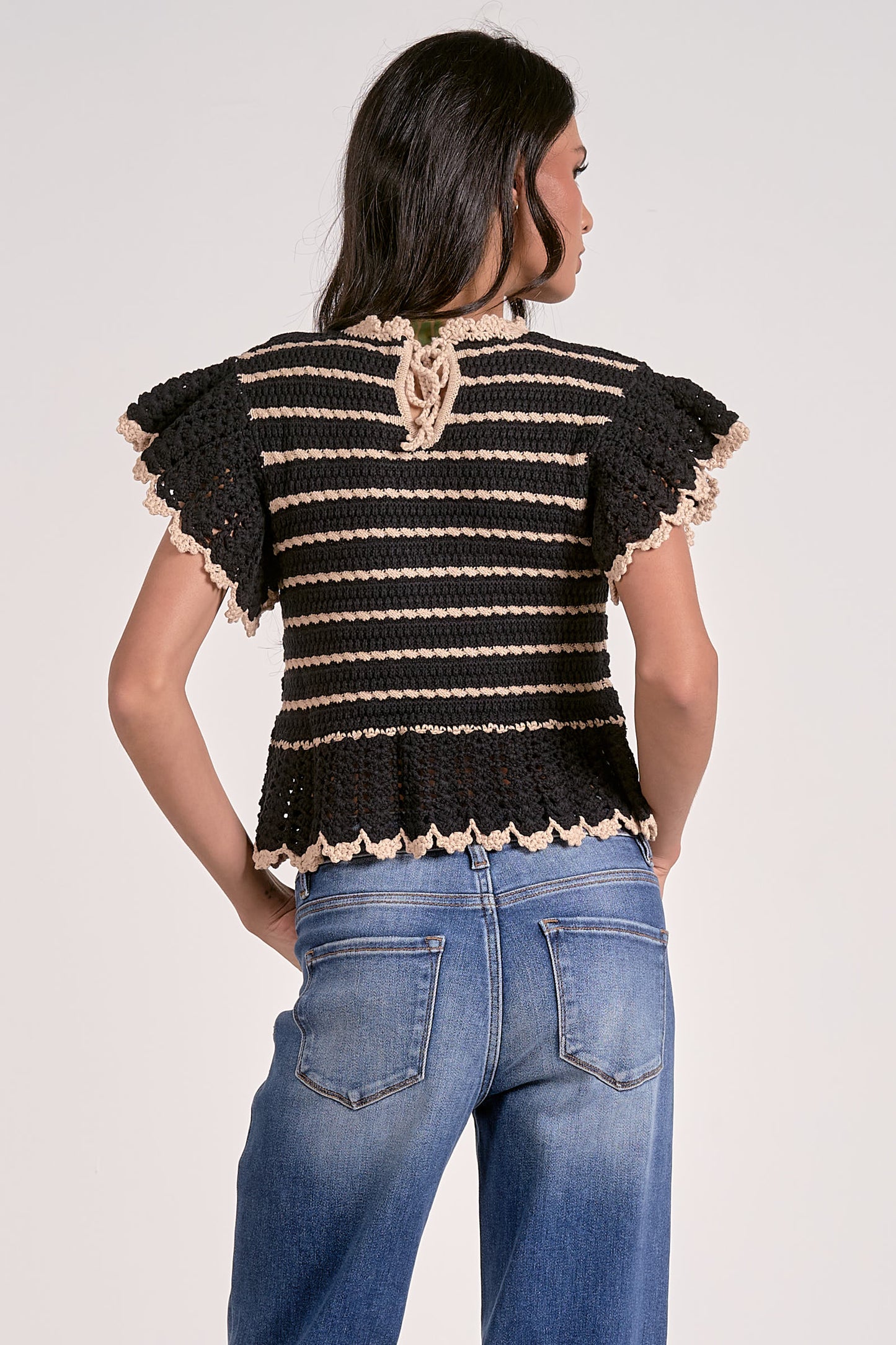 After Dark Short Sleeve Ruffle Top