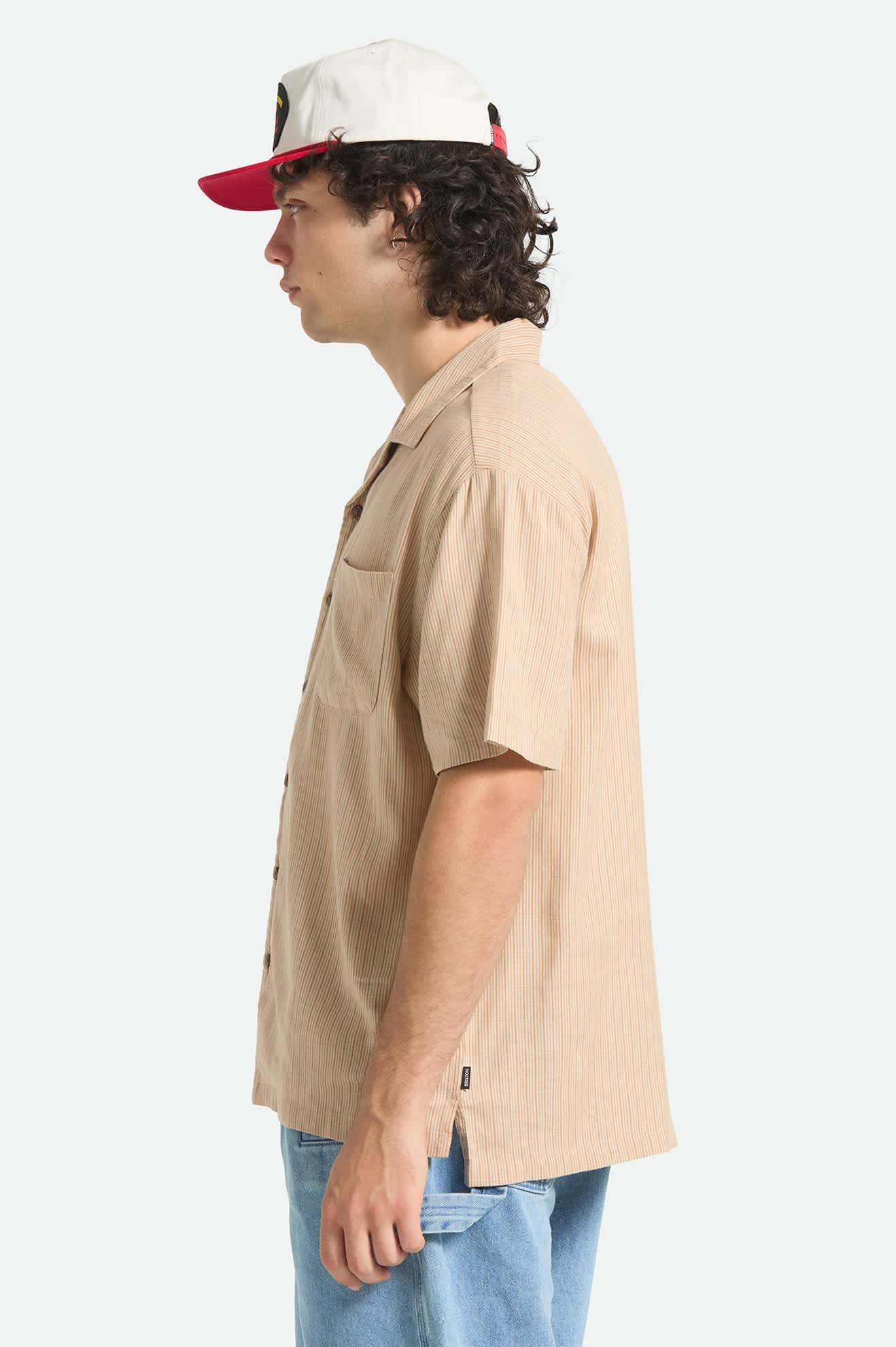 Italian Clay Stripe Short Sleeve Shirt